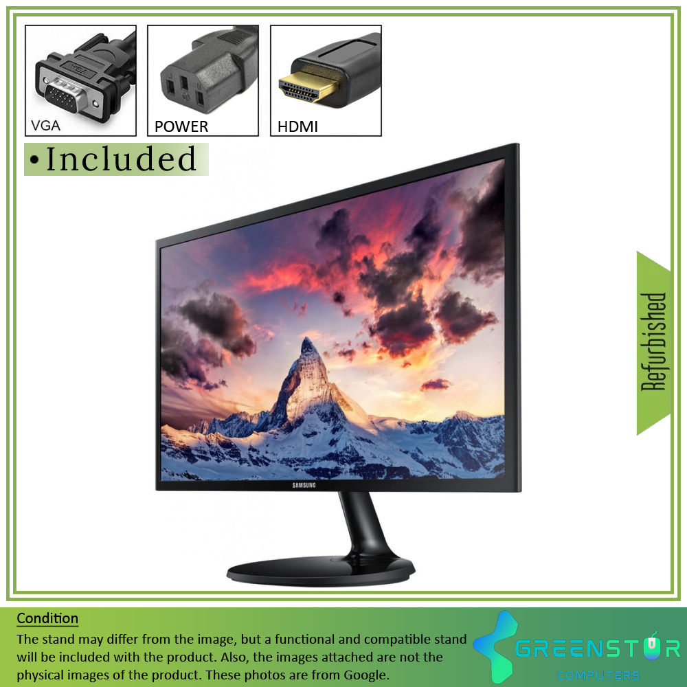 Refurbished(Good) - Samsung S27F350FH 27'' Widescreen 1920x1080 Full HD LED Backlight PLS Monitor : VGA D Sub | HDMI