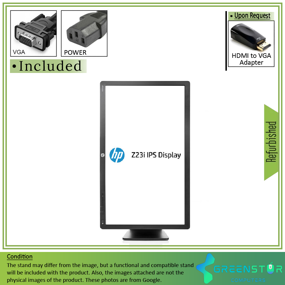 Refurbished(Good) - HP Z Display Z23i 23" 1920 x 1080 Full HD LED Backlit LCD IPS Monitor : VGA | DVI |  Display port 1.2