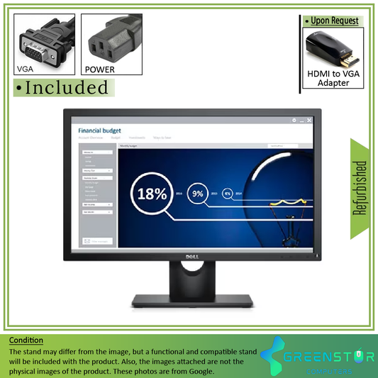 Refurbished(Good) - Dell E2316HF 23" Widescreen 1920x1080 Full HD  LED Backlight LCD TN Monitor | VGA, DisplayPort