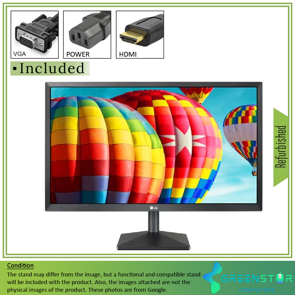 Refurbished(Good) - LG 24BK430H-B 24" Widescreen 1920x1080 LED Backlight IPS LCD Monitor | VGA D Sub, HDMI