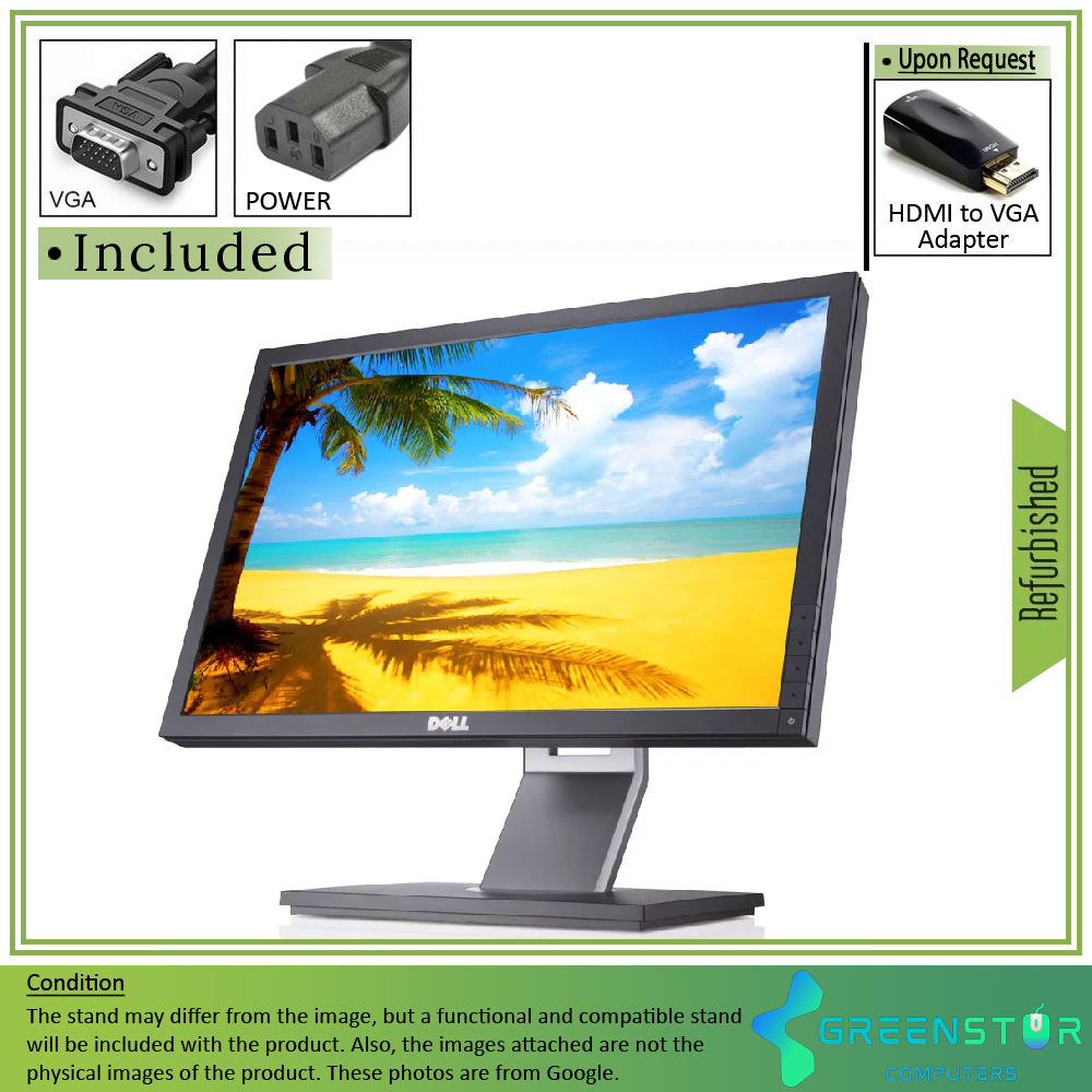 Refurbished(Good) - Dell Professional P1911 19" Widescreen 1440x900 HD LED Backlight LCD TN Panel Monitor | VGA, DVI