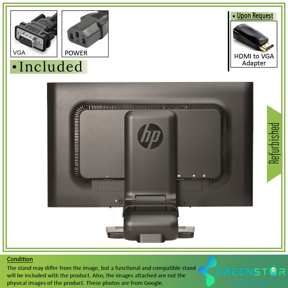 Refurbished(Good) - HP Compaq Advantage Series LA2006X 20" Widescreen 1600x900 HD+ LED Backlit LCD TN Monitor | DisplayPort, DVI-D, VGA