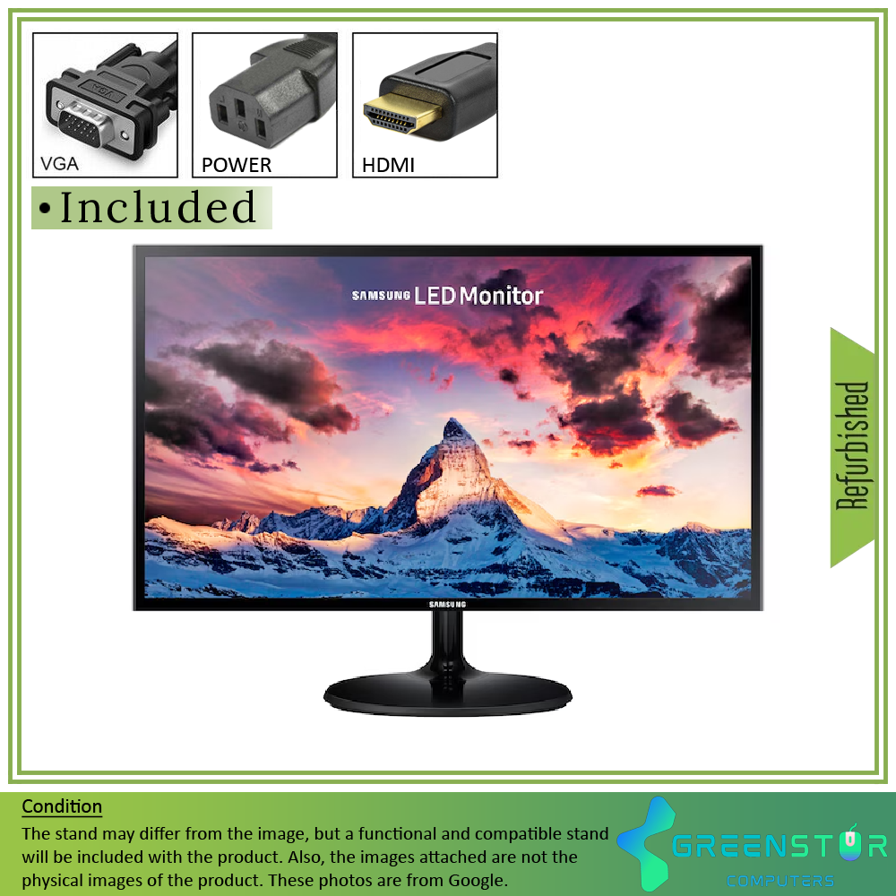 Refurbished(Good) - Samsung S27F350FH 27'' Widescreen 1920x1080 Full HD LED Backlight PLS Monitor : VGA D Sub | HDMI