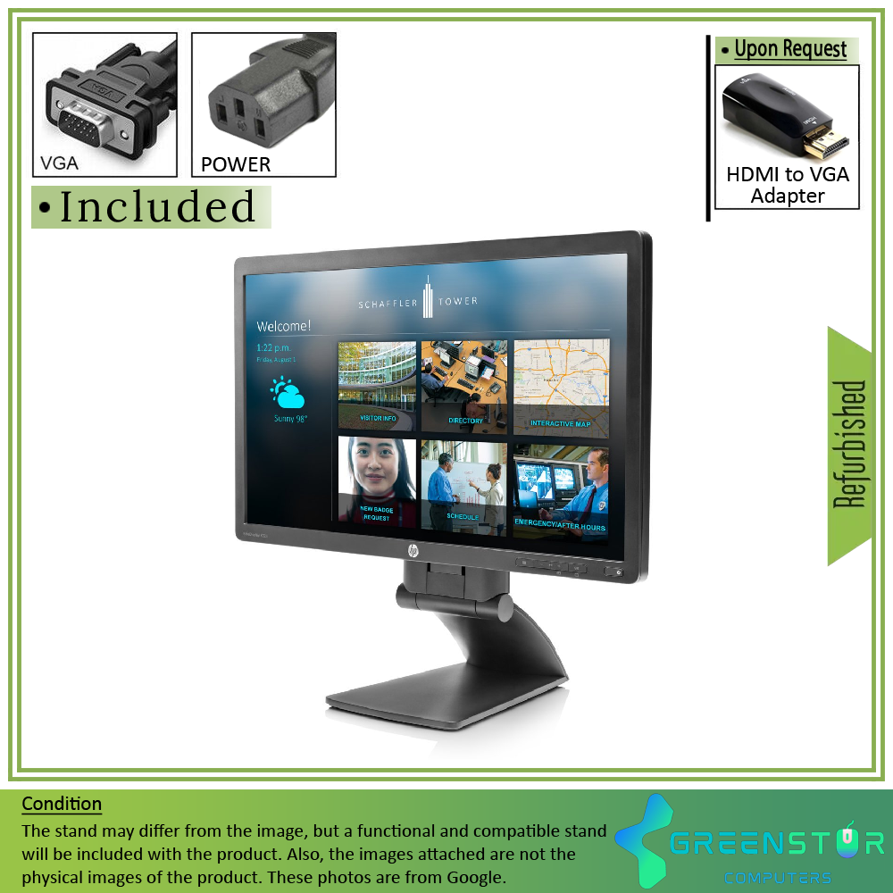 Refurbished(Good) - HP EliteDisplay E221 21.5" Widescreen 1920x1080 FHD LED Backlit LCD Monitor | VGA, DVI, DisplayPort