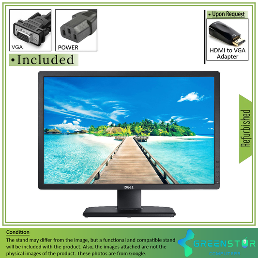 Refurbished(Good) - Dell Professional P2213 22'' Widescreen 1680x1050 HD+ LED-Backlight LCD Monitor | VGA, DVI, DisplayPort
