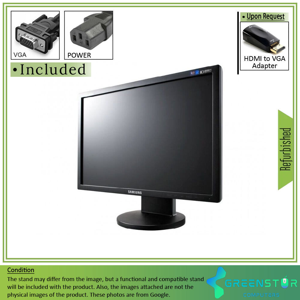 Refurbished(Good) - Samsung SyncMaster B2240 21.5" Widescreen 1680x1050 HD+ LED Backlit LCD TN Panel Monitor | VGA,DVI