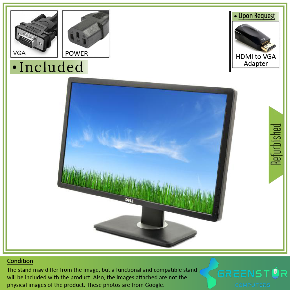 Refurbished(Good) - Dell UltraSharp P2412H 24" Widescreen 1920x1080 Full HD LED monitor