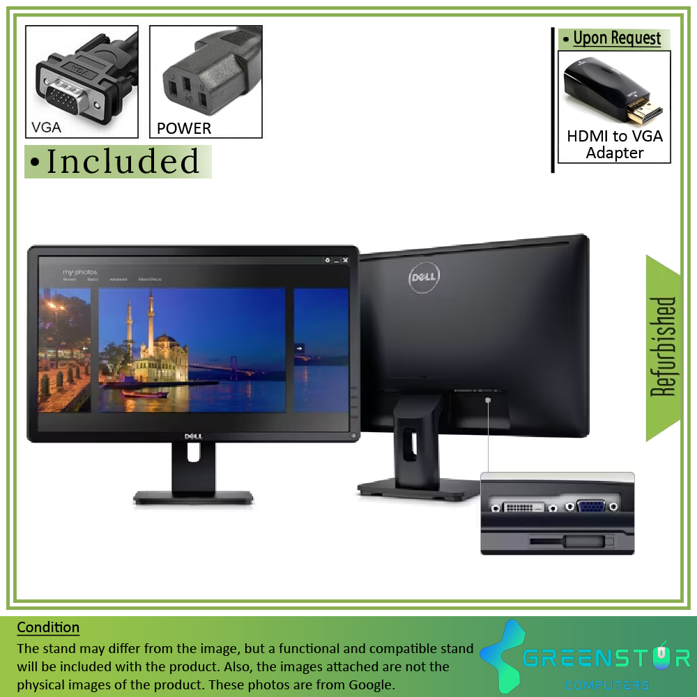 Refurbished(Good) - Dell E Series E2214H 21.5"  Widescreen 1920x1080 LED Backlight LCD TN Monitor | VGA, DVI