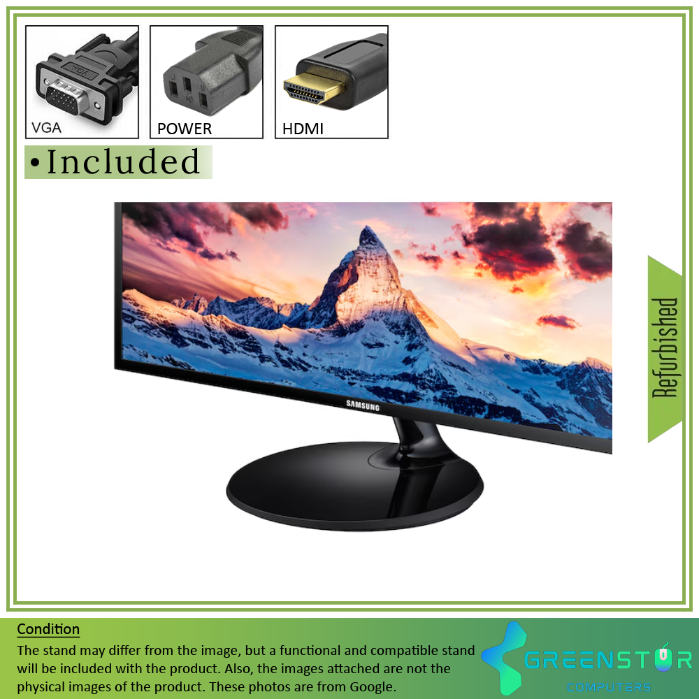 Refurbished(Good) - Samsung S27F350FH 27'' Widescreen 1920x1080 Full HD LED Backlight PLS Monitor : VGA D Sub | HDMI