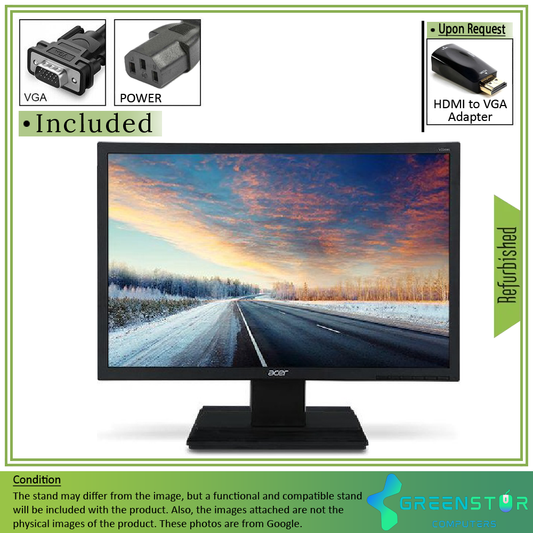 Refurbished(Good) - Acer V6 Series V226WL 22" Widescreen 1680x1050 HD+ LED Backlit LCD Monitor | VGA, DVI