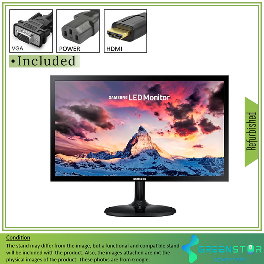 Refurbished(Good) - Samsung S24F354FHN 24"Widescreen 1920x1080 Full HD LED Backlight PLS Monitor | VGA D-Sub, HDMI