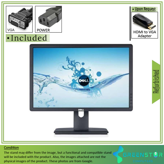 Refurbished(Good) - Dell Professional P1913 19" Wide 1400x900 HD+ LED Backlight LCD TN Panel Monitor | VGA, DVI, DisplayPort