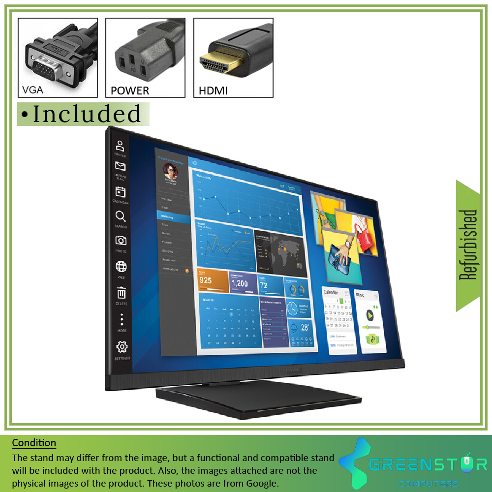 Refurbished(Good) - Planar Helium PCT2435 TouchScreen 24" Widescreen 1920x1080 FHD LED Backlight IPS LCD Monitor  |  VGA D-Sub, HDMI, Displayport