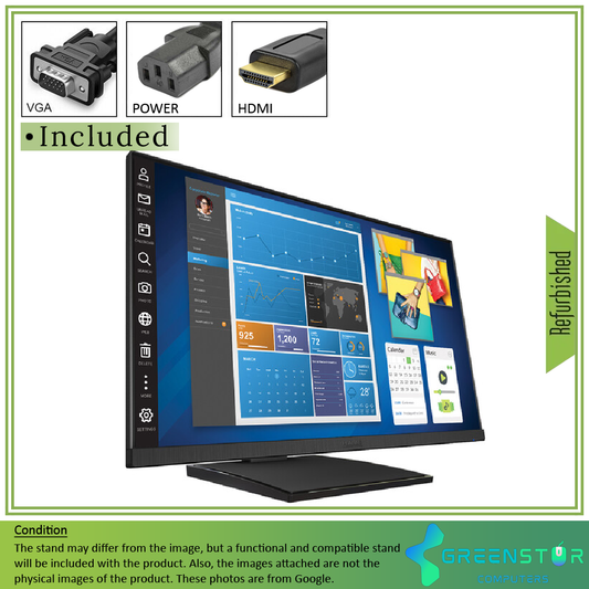 Refurbished(Good) - Planar Helium PCT2435 TouchScreen 24" Widescreen 1920x1080 FHD LED Backlight IPS LCD Monitor  |  VGA D-Sub, HDMI, Displayport