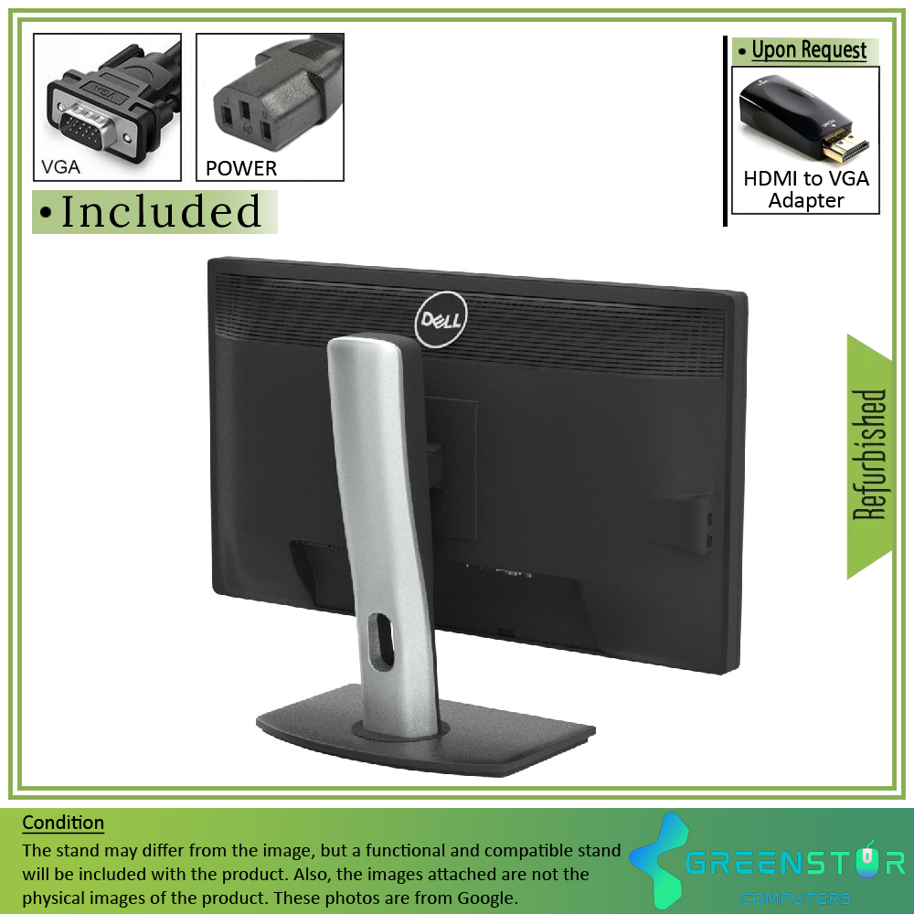 Refurbished(Good) - Dell UltraSharp P2412H 24" Widescreen 1920x1080 Full HD LED monitor