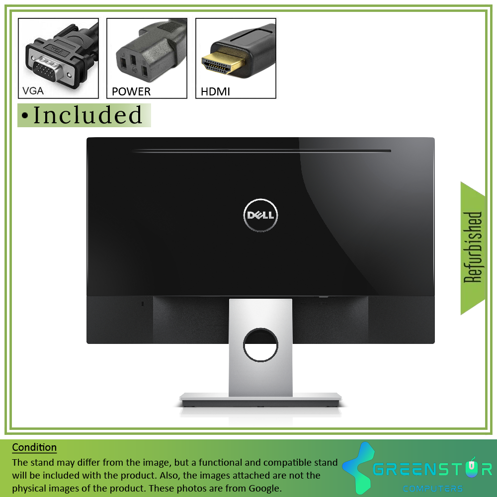 Refurbished(Good) - Dell SE2416H 23.8"Widescreen ‎1920x1080 Full HD Screen LED Backlight IPS Monitor | VGA D-Sub, HDMI 1.4