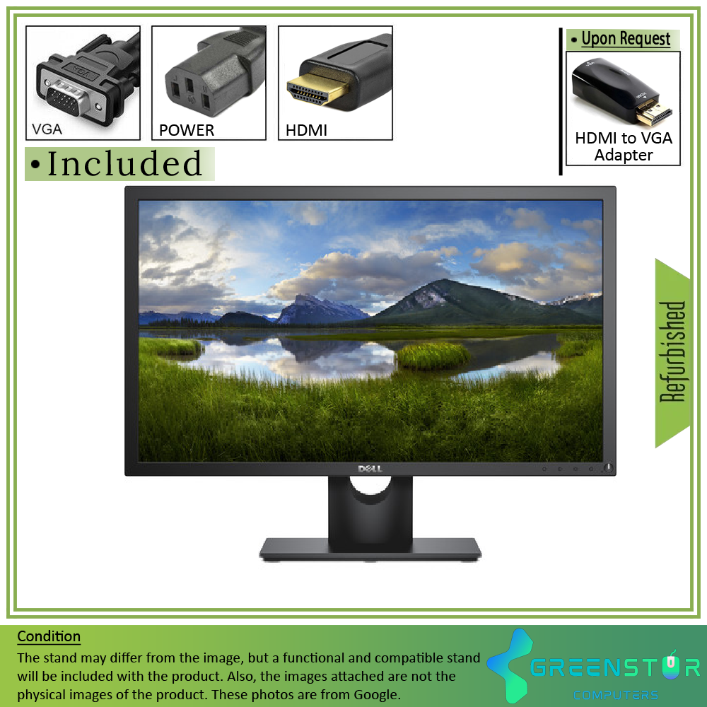 Refurbished(Good) - DELL E2418HN 23.8" Widescreen 1920x1080 LED Backlight LCD IPS Panel Monitor : VGA | HDMI 1.4
