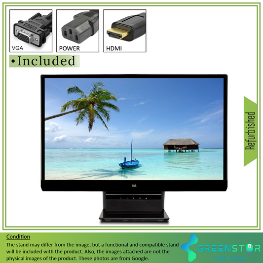 Refurbished(Good) - Viewsonic VX2370SMH-LED 23"Widescreen 1920x1080 LED Backlight AH-IPS Panel Monitor | VGA D-Sub, DVI- D, HDMI 1.4