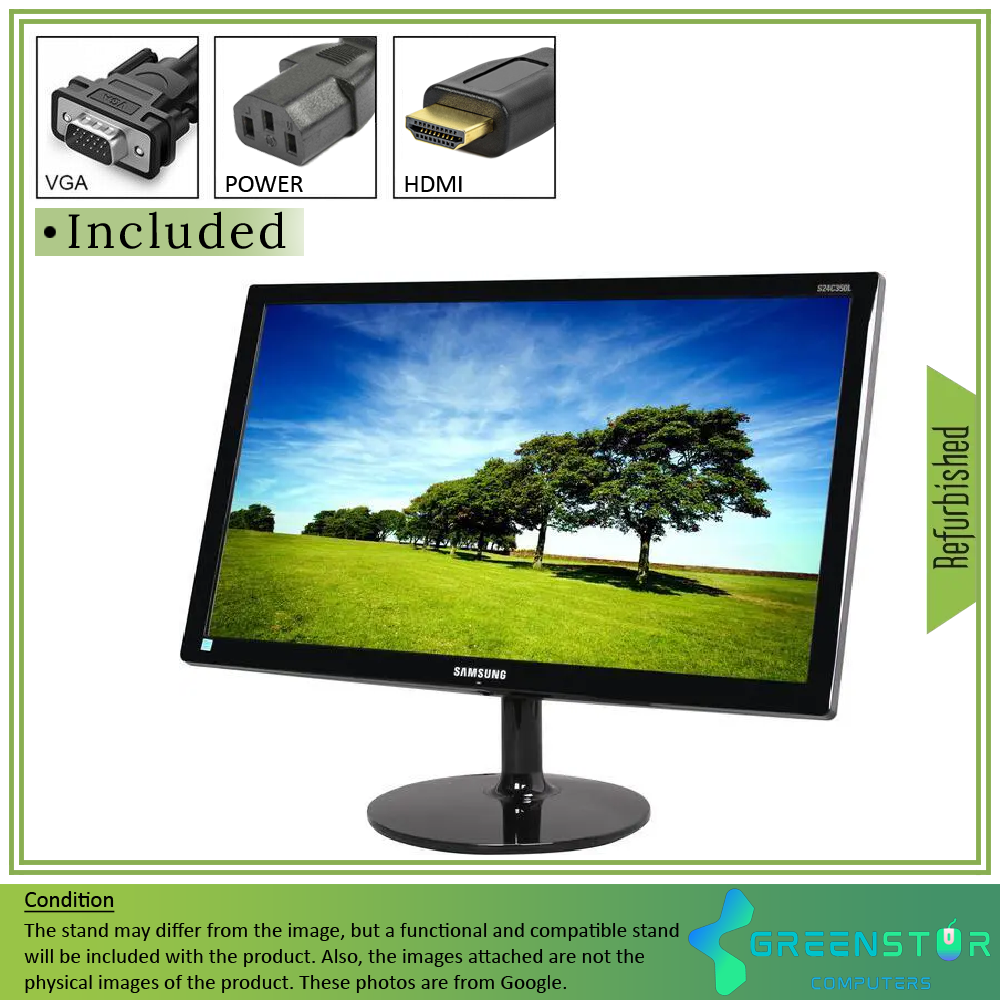 Refurbished(Good) - Samsung S24C350HL 23" Widescreen 1920x1080 LED Backlight IPS LCD Monitor | VGA D-Sub, HDMI