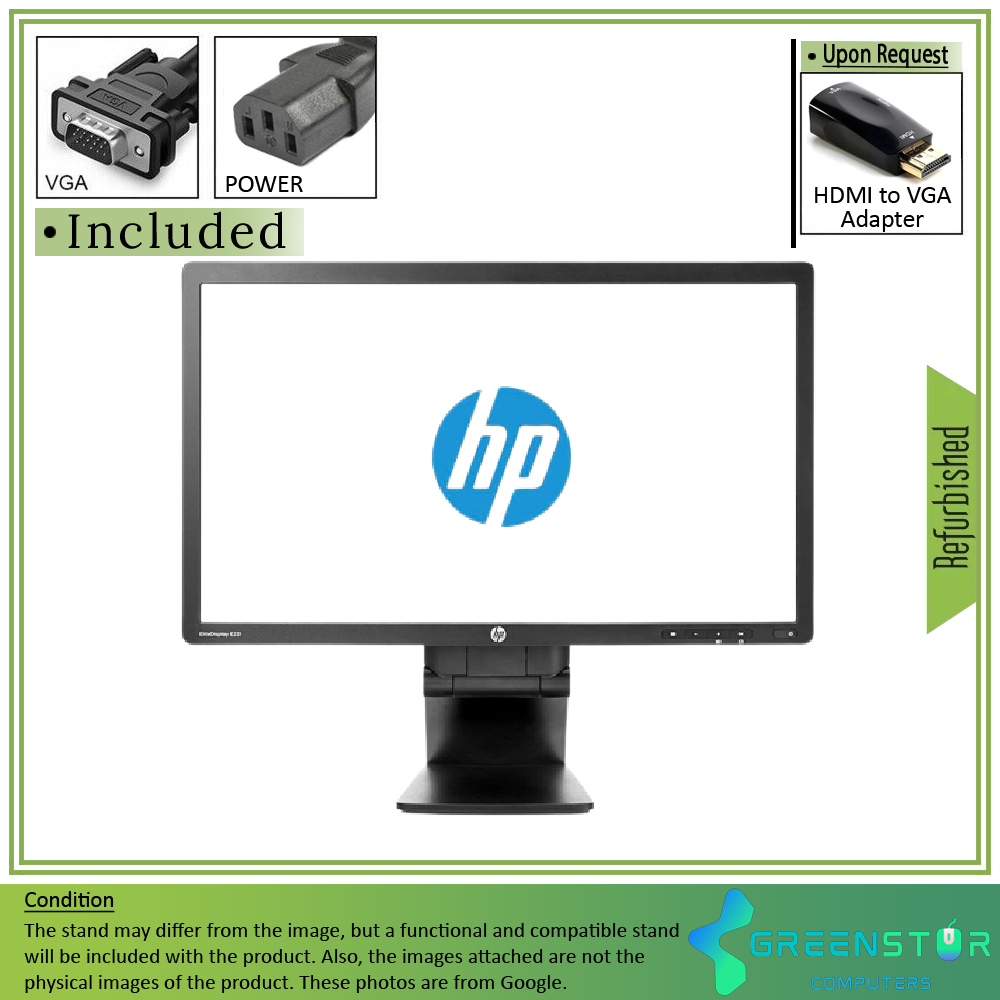 Refurbished(Good) - HP EliteDisplay E231 23" Widescreen 1920x1080 FHD LED Backlight LCD TN Monitor | VGA, DVI, DisplayPort