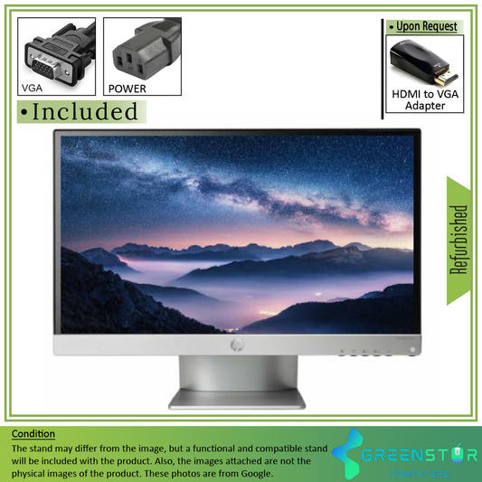 Refurbished(Good)/ B Grade -HP Pavilion 20xi 20'' Wide 1600x900 Diagonal LED Backlit IPS Monitor | VGA, DVI