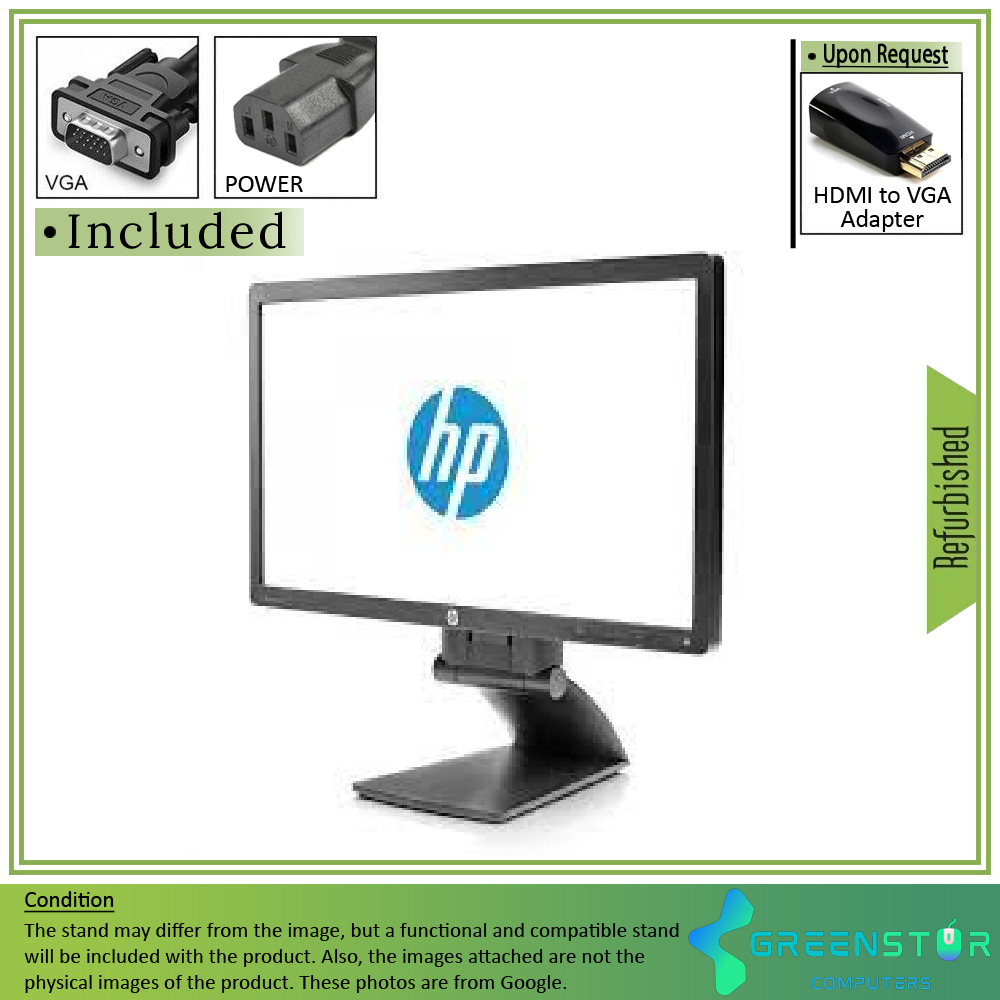 Refurbished(Good) - HP EliteDisplay E221 21.5" Widescreen 1920x1080 FHD LED Backlit LCD Monitor | VGA, DVI, DisplayPort