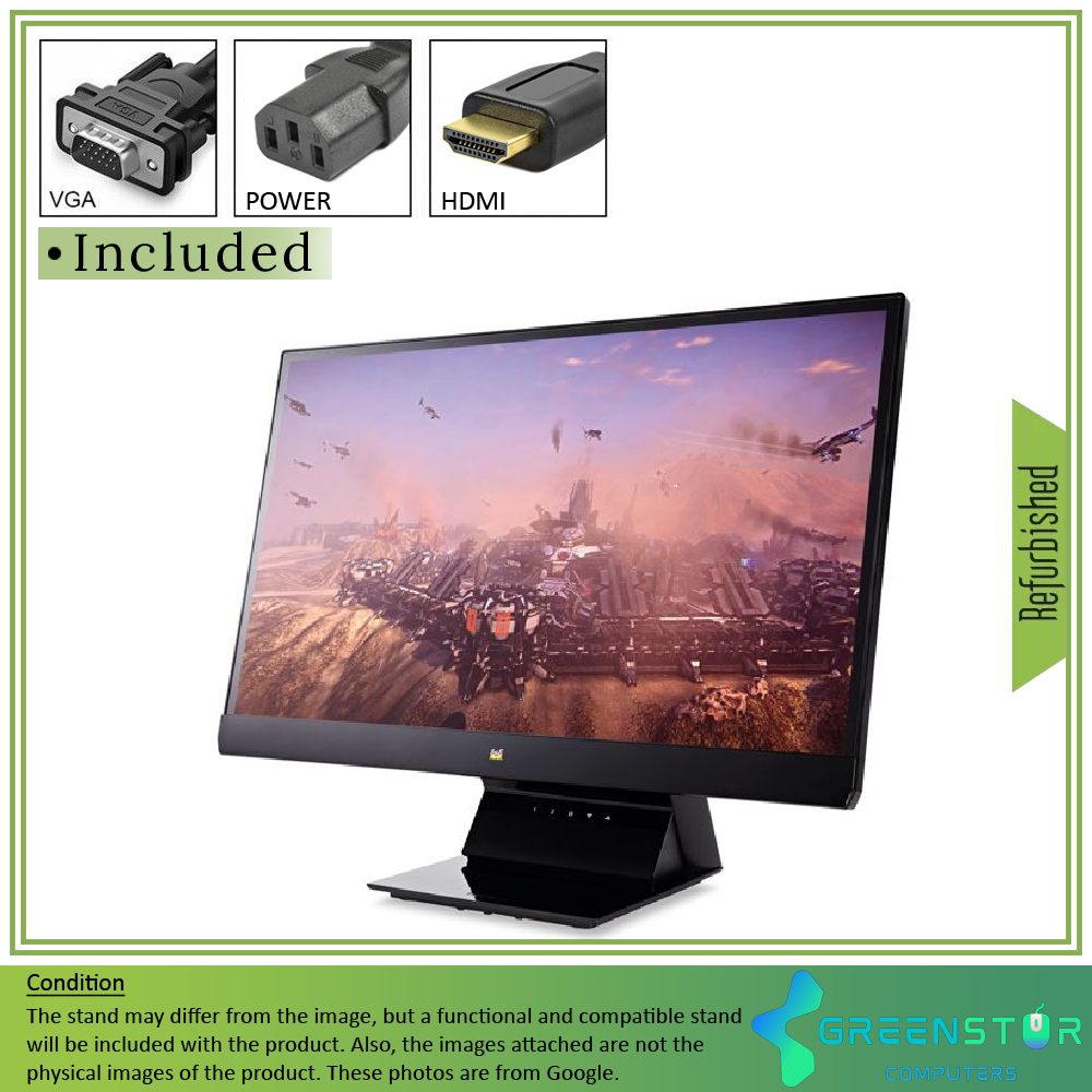 Refurbished(Good) - Viewsonic VX2370SMH-LED 23"Widescreen 1920x1080 LED Backlight AH-IPS Panel Monitor | VGA D-Sub, DVI- D, HDMI 1.4