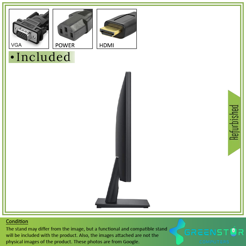 Refurbished(Good) - Dell E2423HN 23.8" Widescreen 1920x1080 Full HD LED Backlight VA LCD Monitor | VGA D-Sub, HDMI