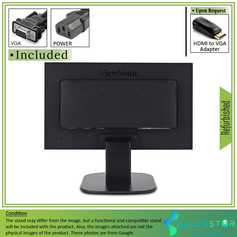 Refurbished(Good) - ViewSonic VG2039M-LED 20" Widescreen 1600 x 900 LED Backlit LCD Monitor