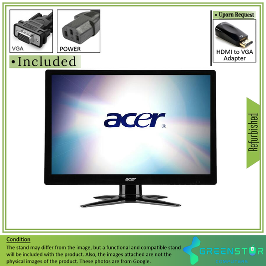 Refurbished(Good) - ACER G196HQL 18.5" Widescreen 1366x768 HD+ LED Backlight LCD TN Flat  Monitor | VGA
