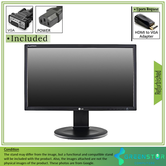 Refurbished(Good) - LG Flatron E1911T-BN 18.5" Widescreen 1366x768 HD+ LED backlight LCD TN Monitor | VGA , DVI