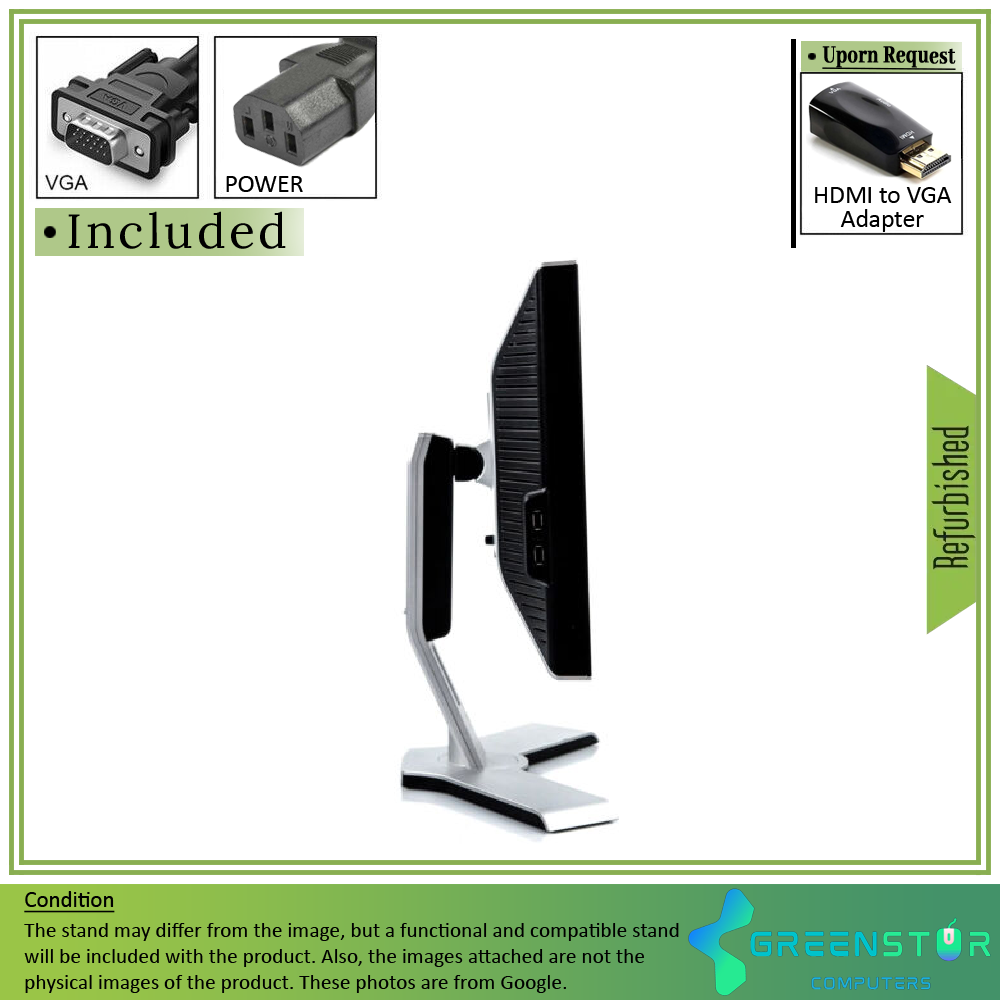 Refurbished(Good) - Dell UltraSharp 2009WT 20" Widescreen 1680x1050 HD+ LED Backlight LCD TN Panel Monitor | VGA D-Sub, DVI-D