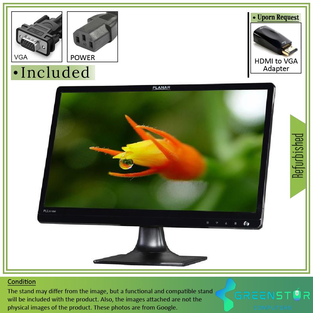 Refurbished(Good) - Planar Systems PLL2210W 21.5" Widescreen 1920 x 1080 full HD LCD Monitor