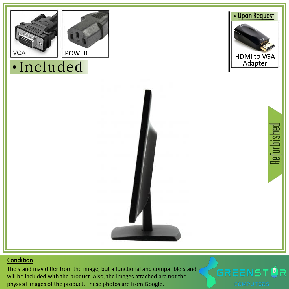 Refurbished(Good) - HP V223 21.5" Widescreen 1920x1080 Full HD LED Backlight TN LCD Monitor | VGA, DVI