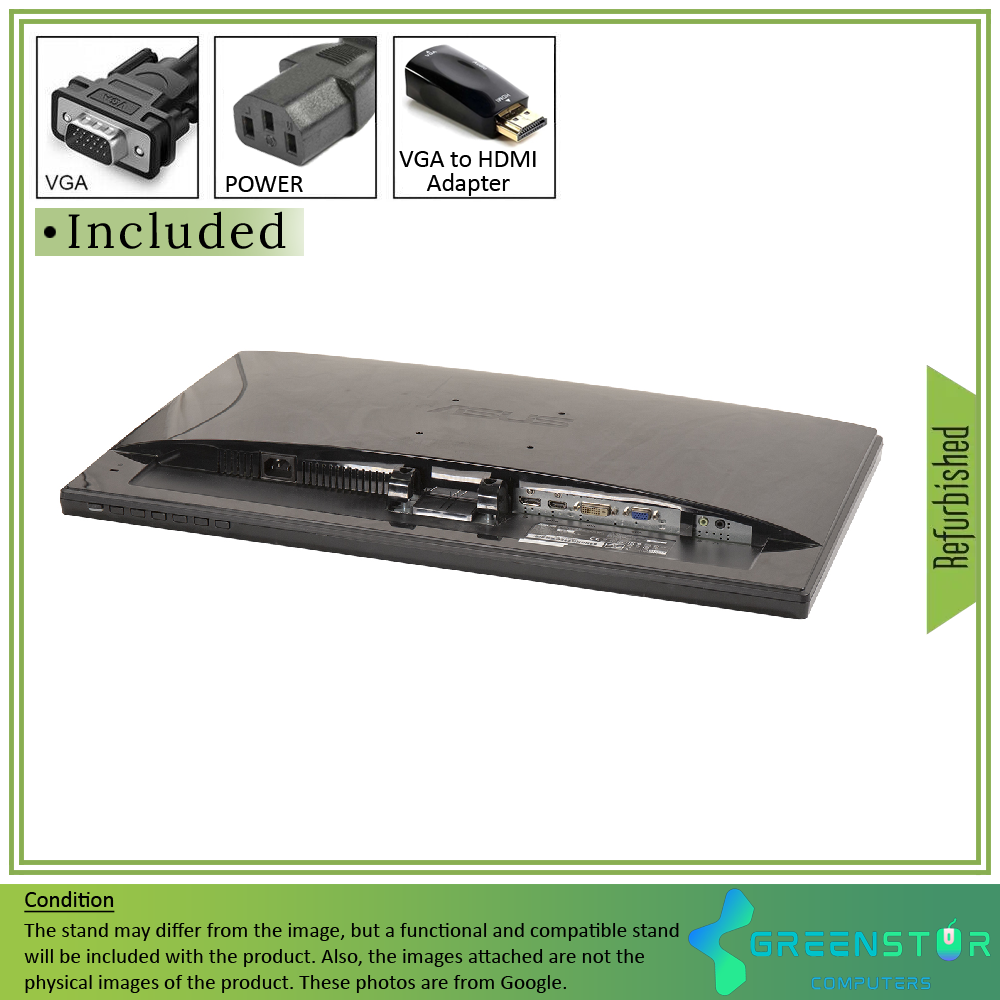 Refurbished(Good) - Asus VE Series VE278 27" Widescreen 1920x1080 FHD LED Backlight LCD TN Panel Monitor | VGA, DVI, DisplayPort, HDMI Standard
