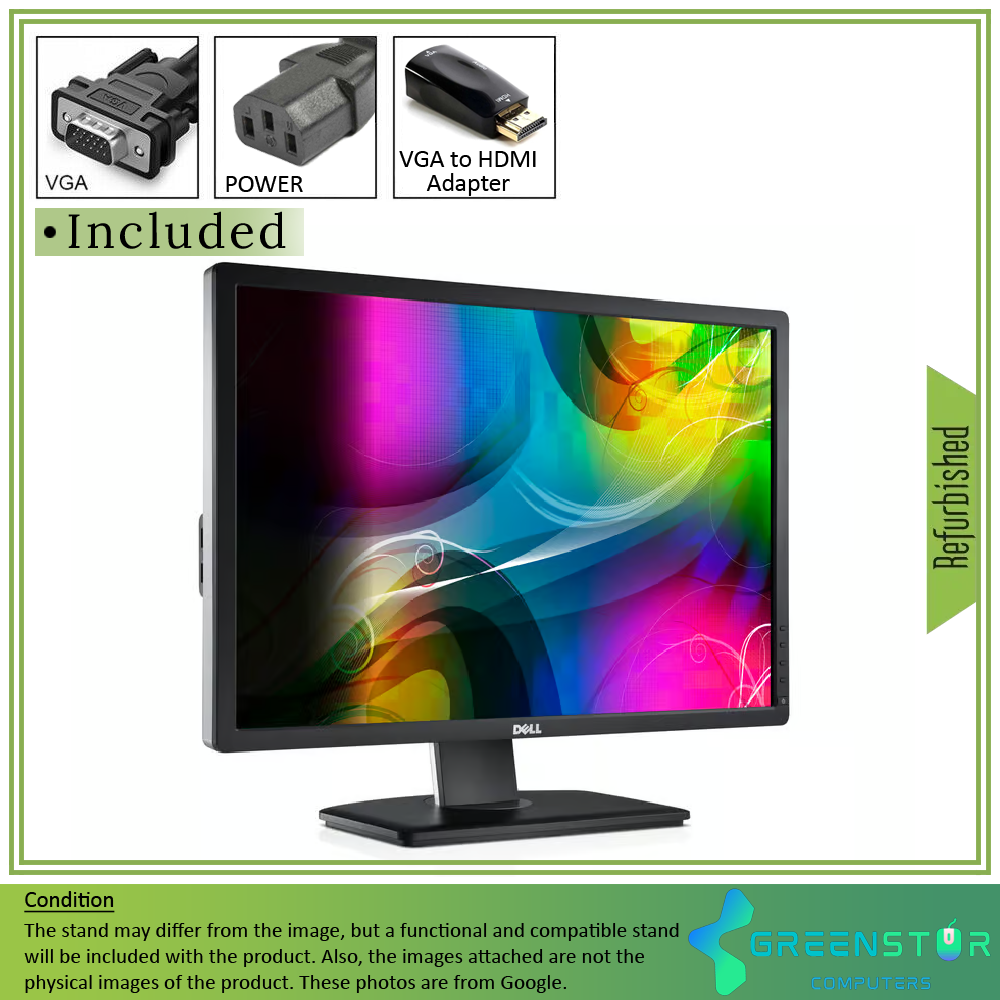 Refurbished(Good) - Dell UltraSharp U2412Mb 24"Widescreen 1920x1200 FHD+ LED Backlight LCD IPS Monitor | VGA, DVI, DisplayPort