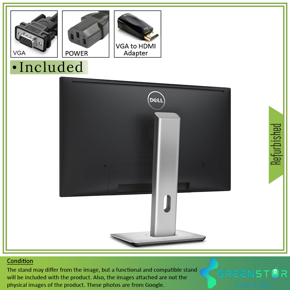 Refurbished(Good) - Dell P2414H 24" Widescreen 1920x1080 Full HD LED Backlit IPS Monitor
