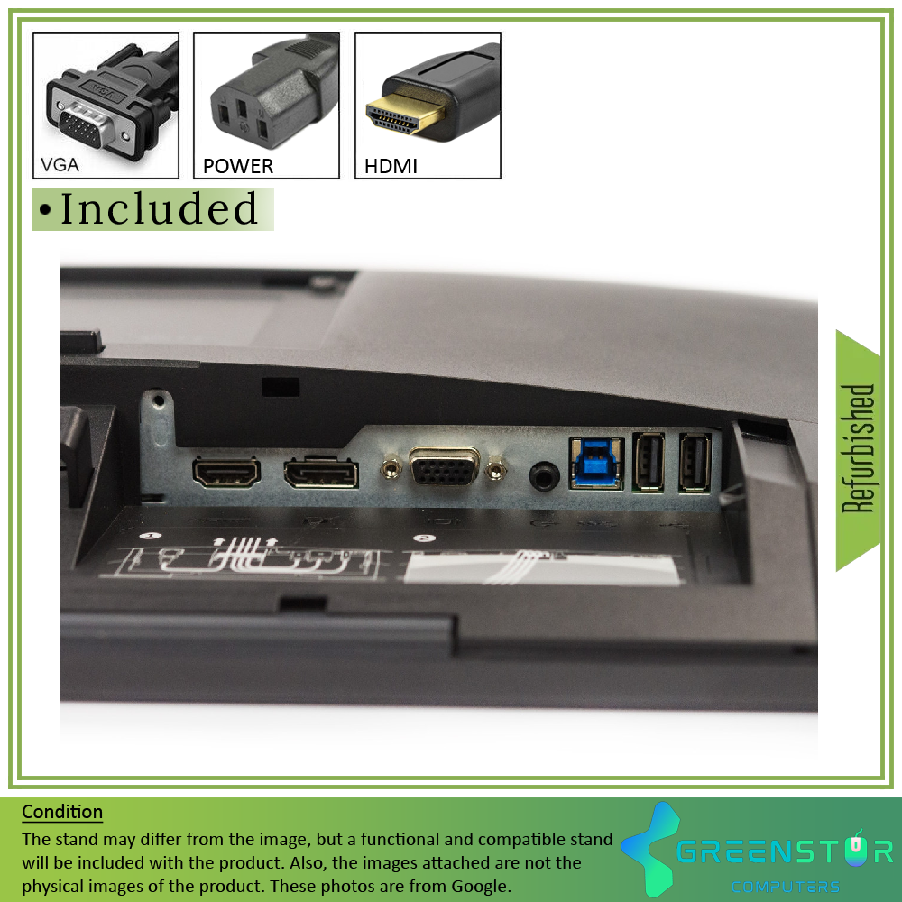 Refurbished(Good) - Dell P2418H 24″ Widescreen 1920x1080 FHD LED Backlight LCD Touchscreen IPS Monitor | VGA-D, DisplayPort, HDMI Standard