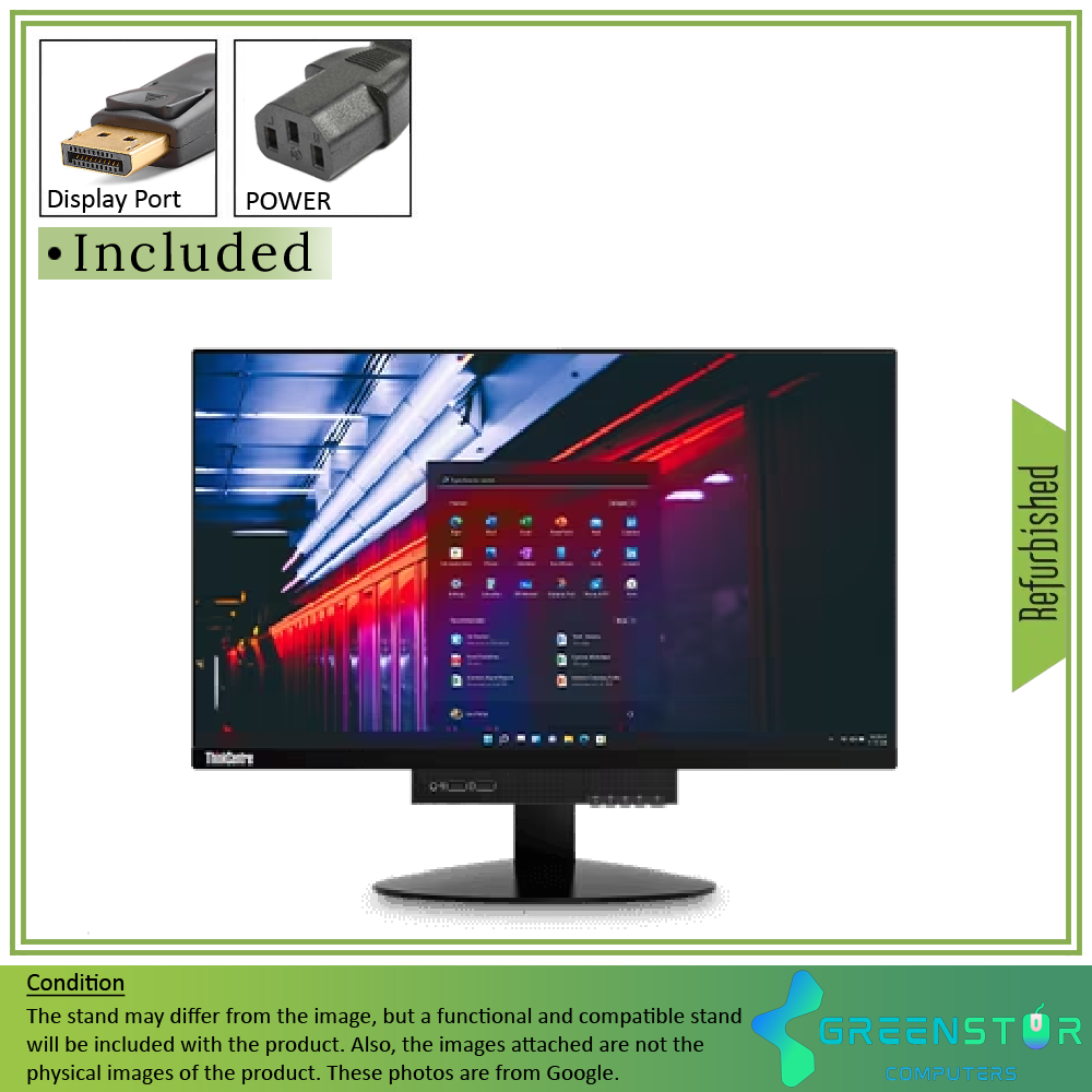 Refurbished(Good) - Lenovo ThinkCentre TIO22Gen3 21.5" Widescreen 1920x1080 FHD LED Backlit LCD IPS Monitor