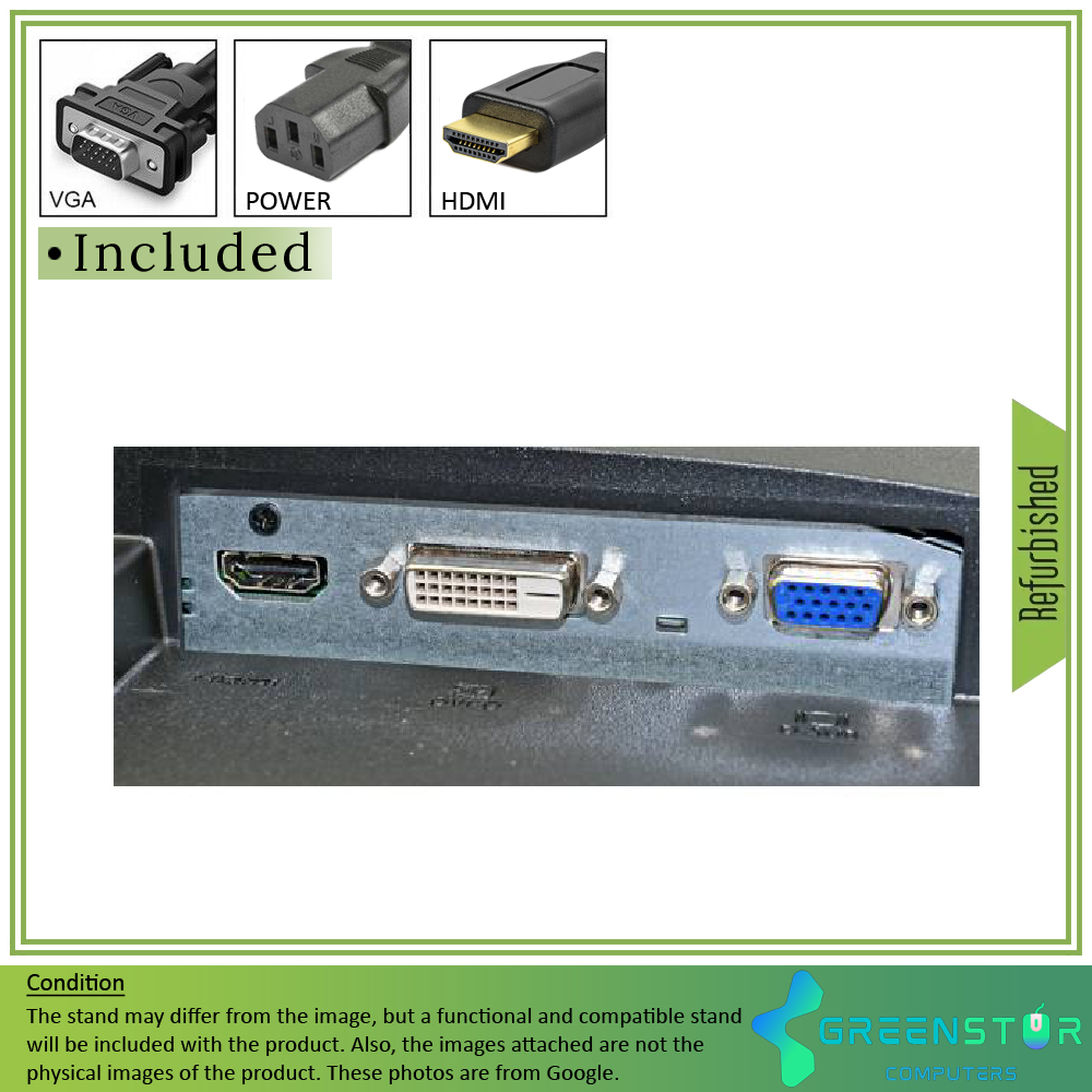 Refurbished(Good) - HP V244H 23.8" Widescreen 1920x1080 Full HD LED Backlight LCD VA Monitor | VGA-D, DVI-D, HDMI Standard