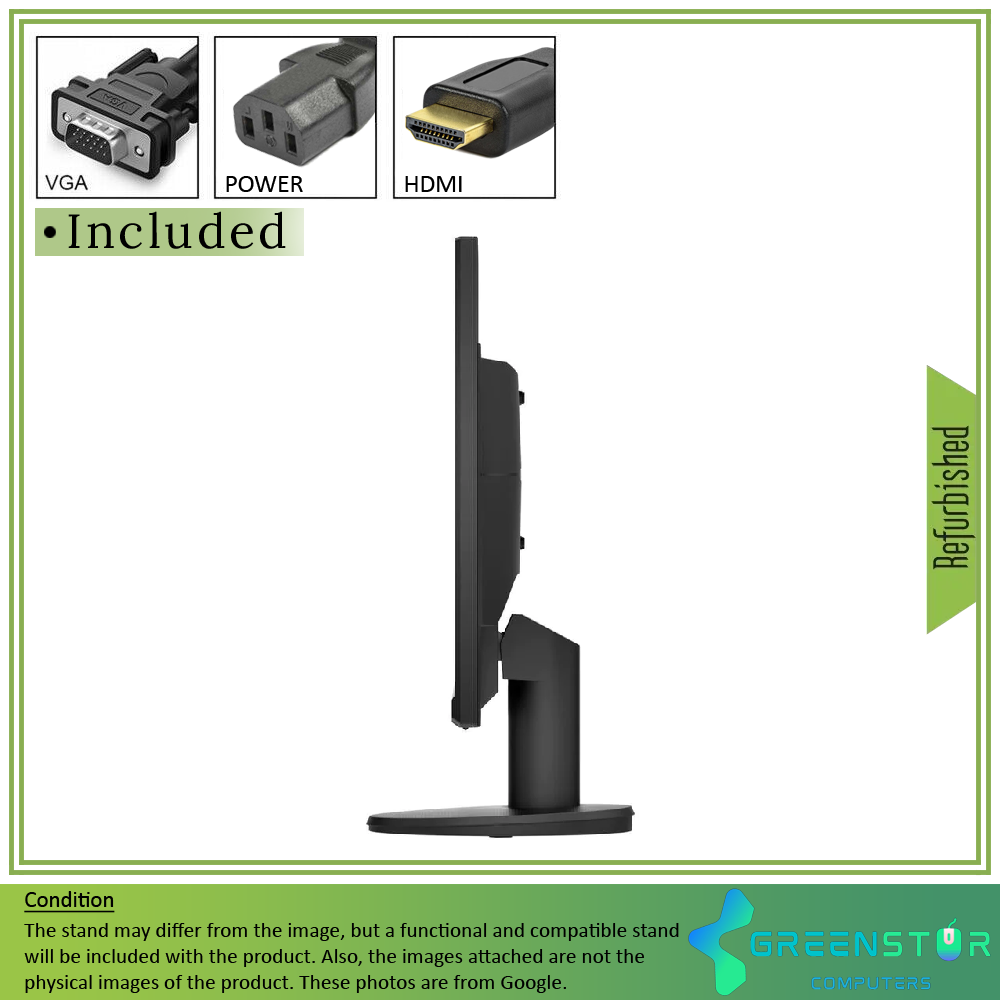 Refurbished(Good) - HP P24v G4 Slim bezel 24" Widescreen 1920x1080 FHD LED Backlight LCD IPS Monitor | VGA-D, HDMI