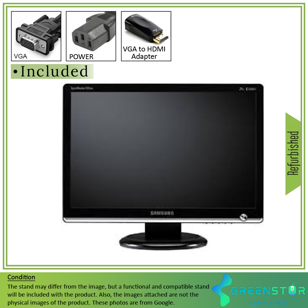 Refurbished(Good) - Samsung SyncMaster 931BW 19" Widescreen 1440x900 HD+ LCD TN Flat Panel Monitor | VGA, DVI