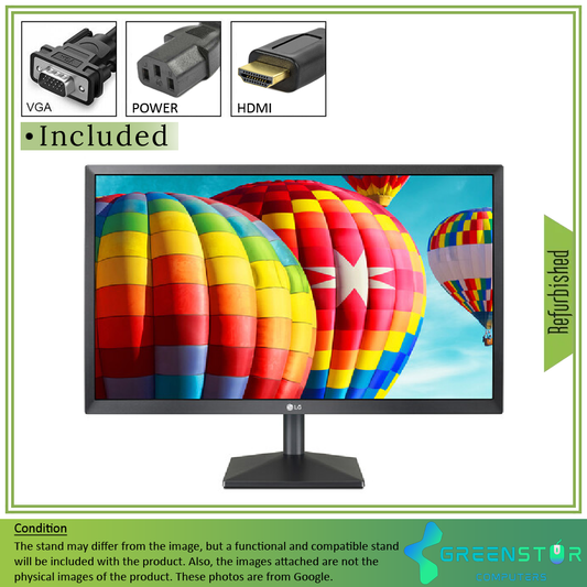 Refurbished(Good) - LG 22BK430H-B 22" Widescreen 1920x1080 FHD LED Backlight FreeSync IPS Monitor | VGA, HDMI Standard