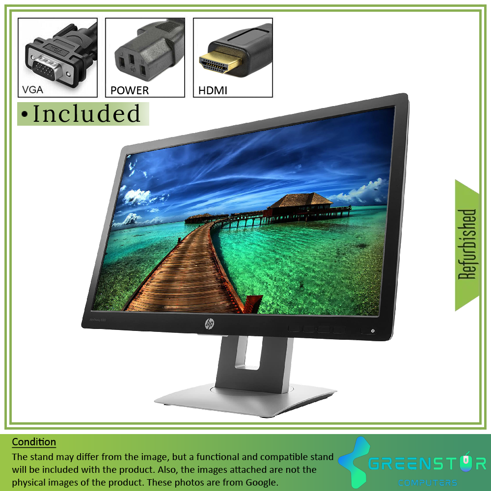 Refurbished(Good)/ B Grade  - HP EliteDisplay E222 21.5" Widescreen 1920x1080 FHD LED Backlight LCD IPS Monitor | VGA, HDMI, DisplayPort