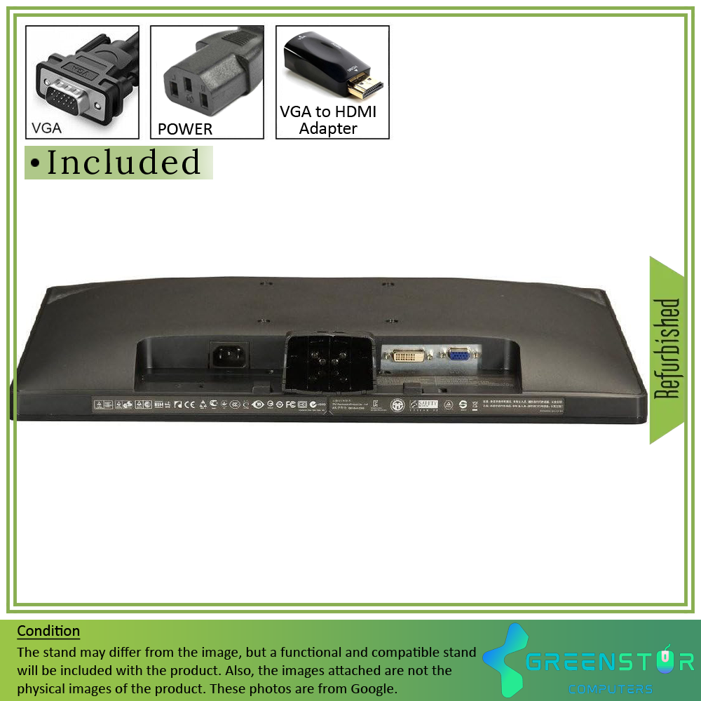 Refurbished(Good) - Dell E-series E2013H 20" Widescreen 1600X900 HD + LED backlight LCD Monitor