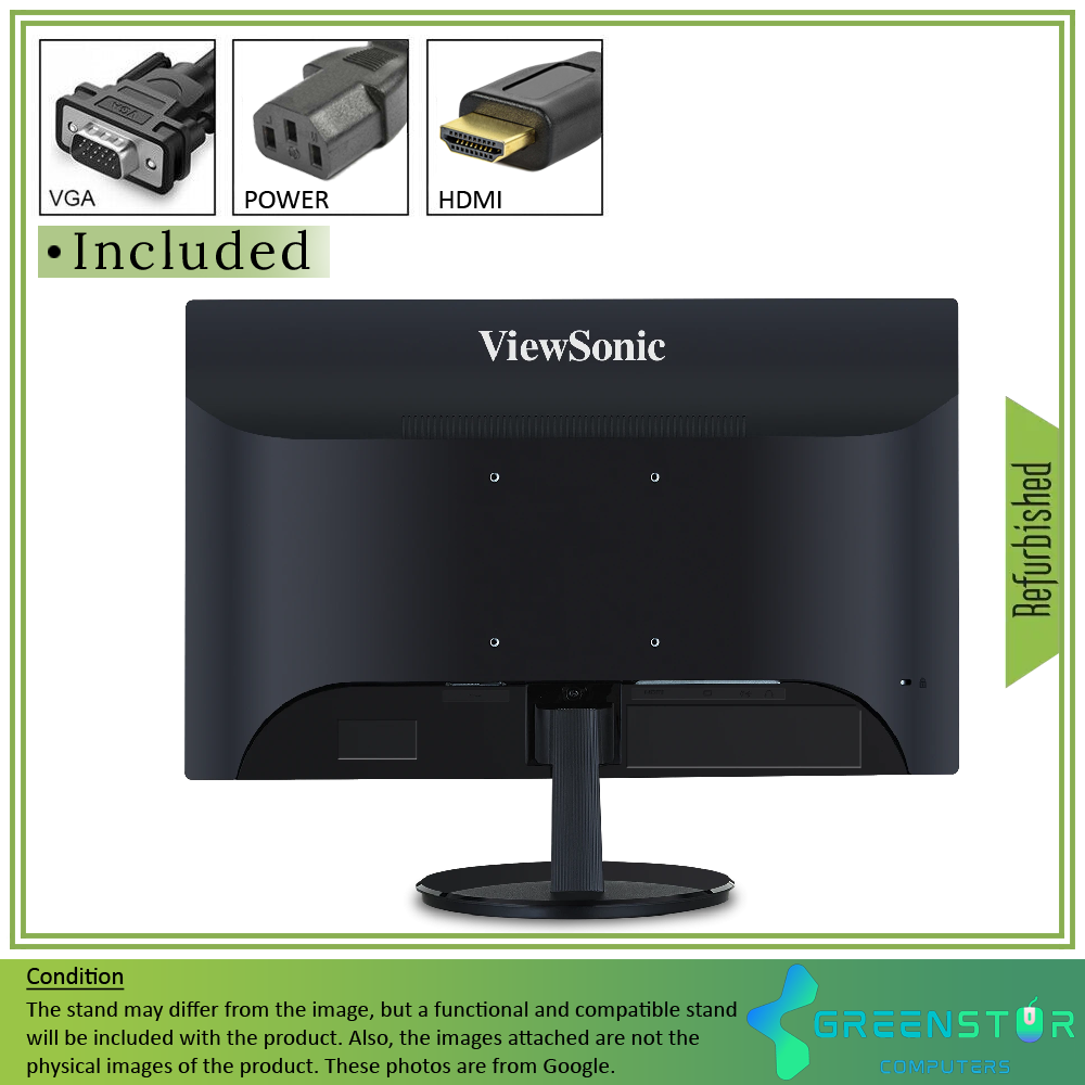 Refurbished(Good) - ViewSonic VA2259-smh 22” Wide 1920x1080 Full HD LED backlit IPS Monitor