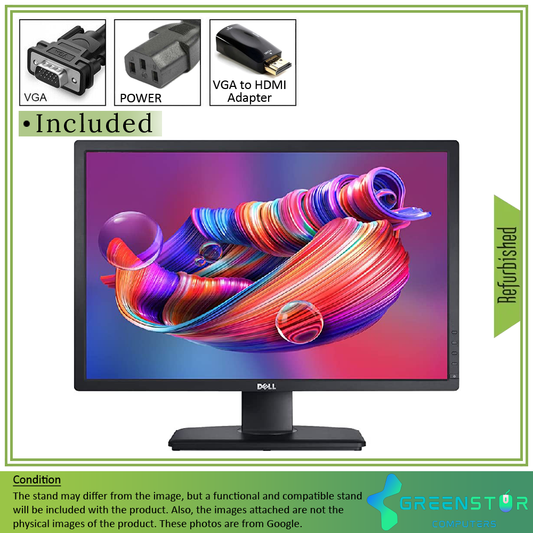 Refurbished(Good) - Dell UltraSharp U2412Mb 24"Widescreen 1920x1200 FHD+ LED Backlight LCD IPS Monitor | VGA, DVI, DisplayPort