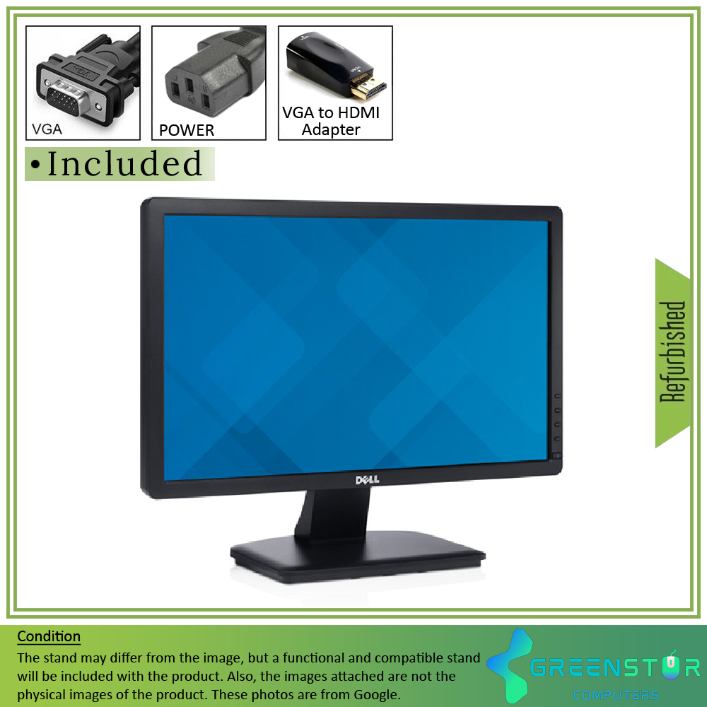 Refurbished(Good) - Dell E-series E2013H 20" Widescreen 1600X900 HD + LED backlight LCD Monitor
