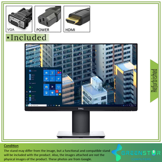 Refurbished(Good) - Dell Professional P2219H 22″ Widescreen 1920x1080 FHD LED Backlight Ultrathin Bezel LCD IPS Monitor | VGA, HDMI, DisplayPort