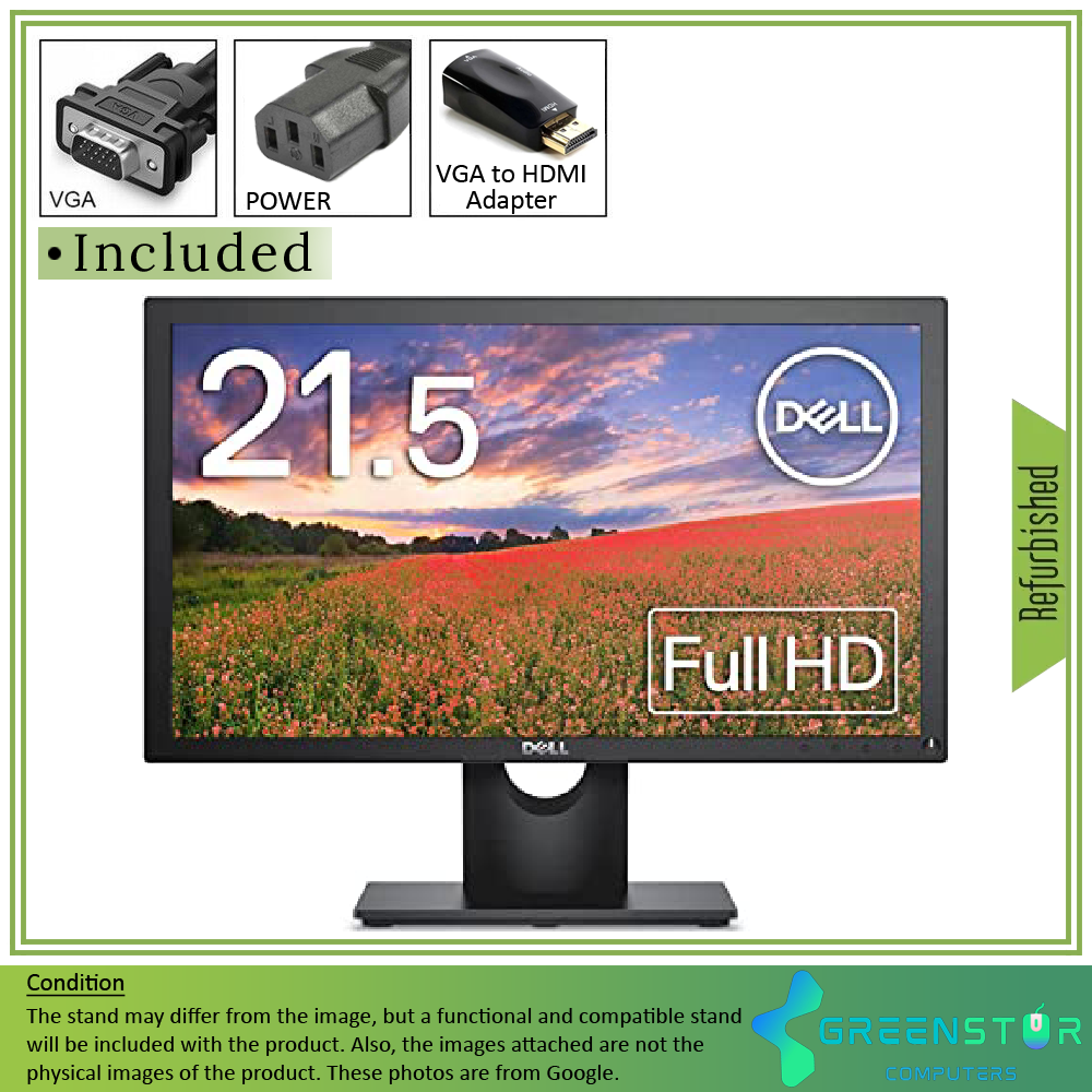 Refurbished(Good)/B Grade - Dell E-Series E2216H 22" Widescreen 1920x1080 FHD LED Backlight LCD TN Monitor | VGA, DisplayPort